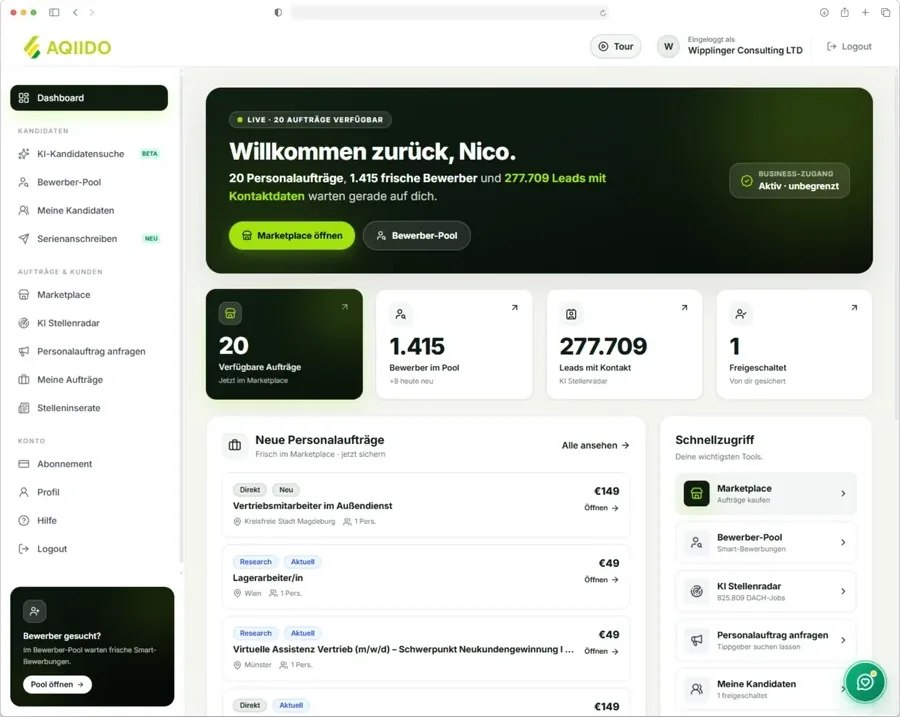 AQIIDO, Software fuer den Recruiting-Markt