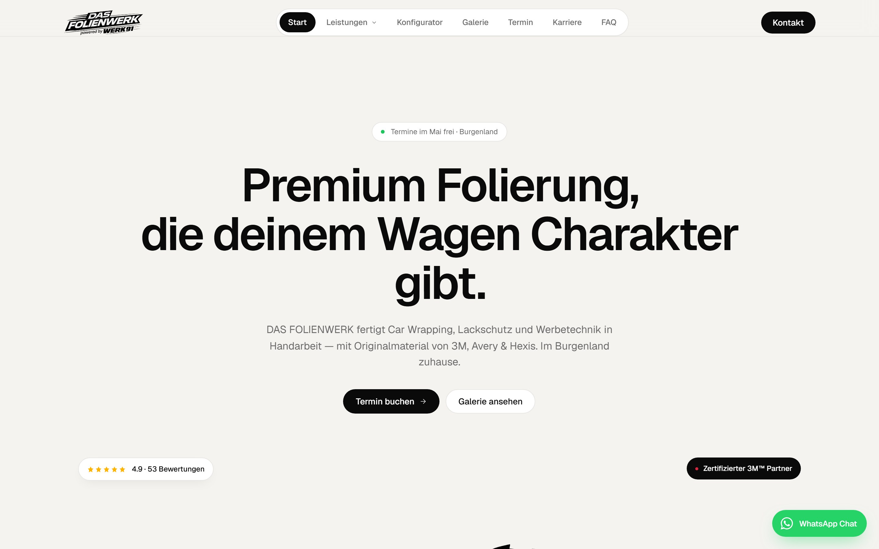 dasfolienwerk Website-Screenshot