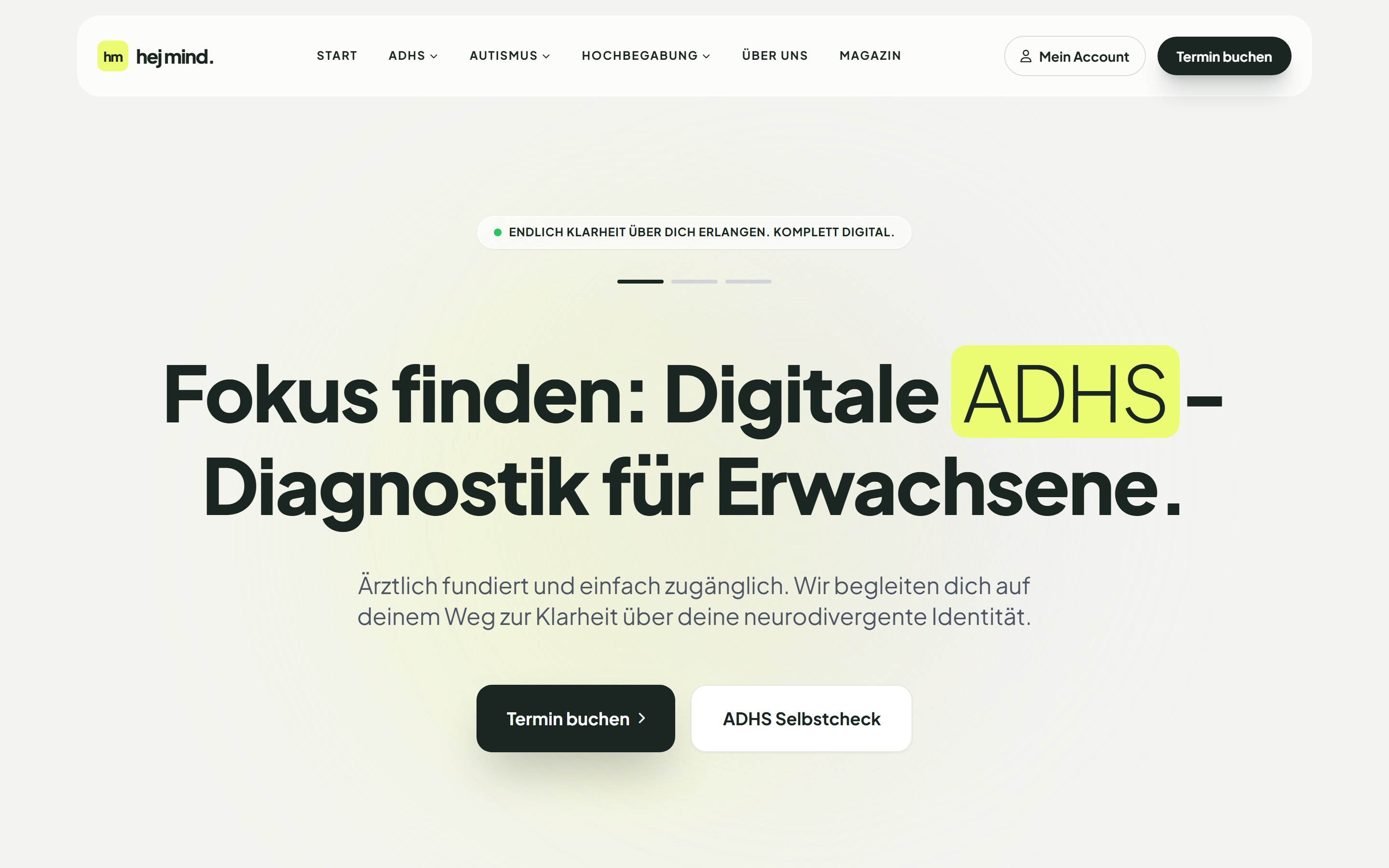 hej mind Website-Screenshot