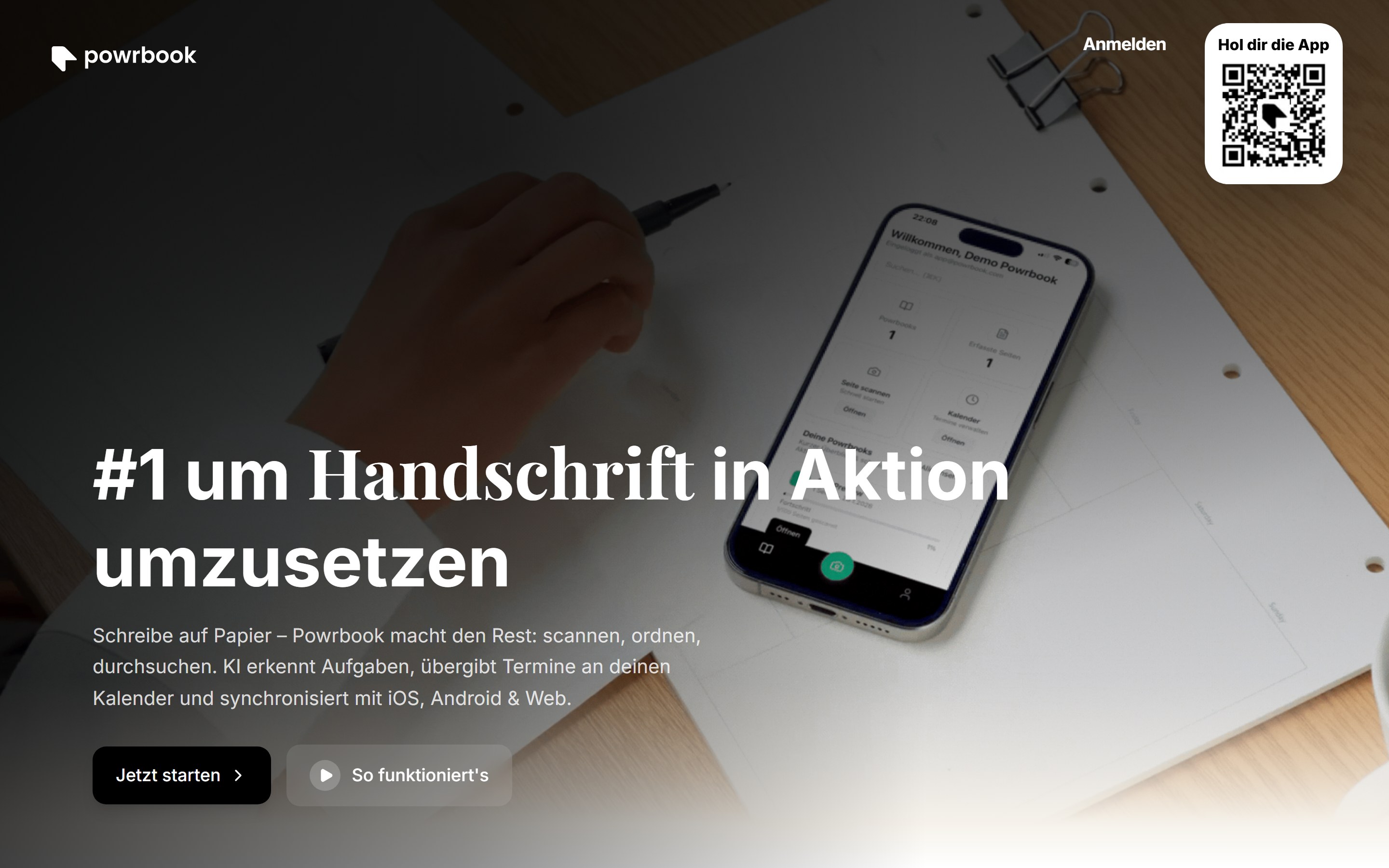 Powrbook Website-Screenshot