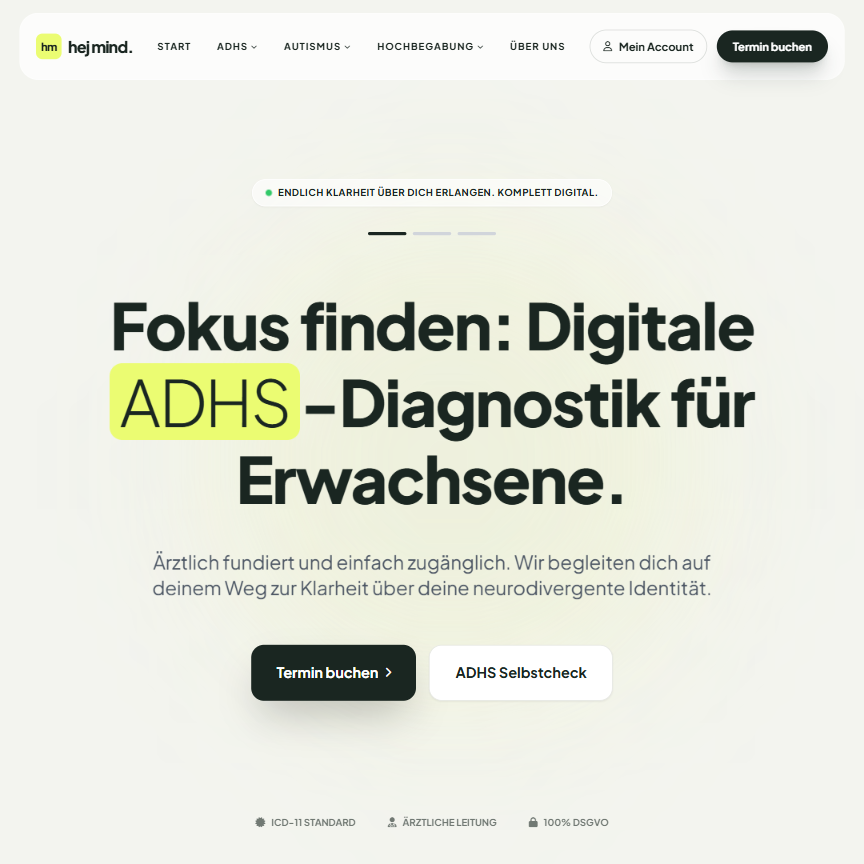 hej mind — Online-Diagnostik